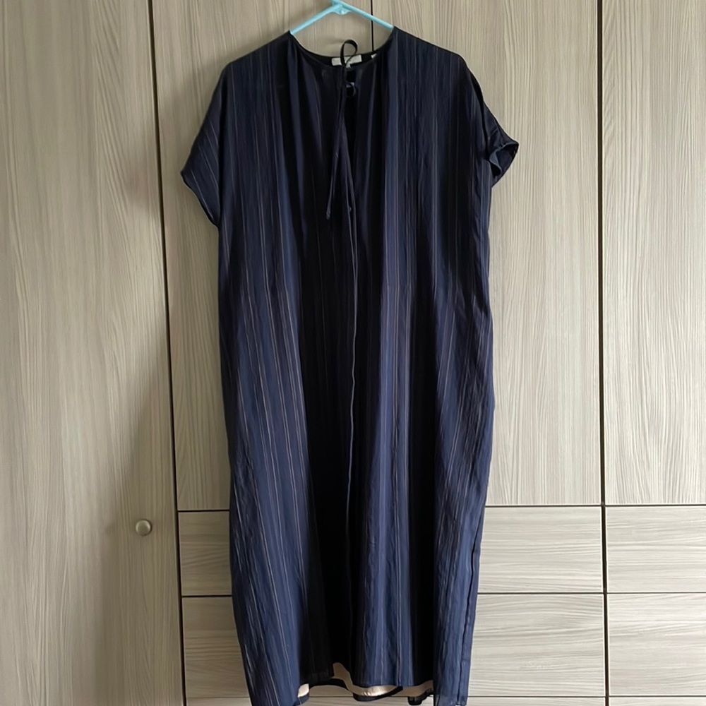 Navy dress by Vince